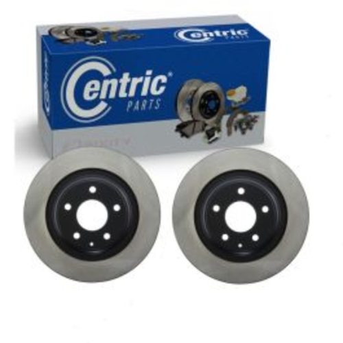 2 pc Centric Premium Rear Disc Brake Rotors for 2016-2023 Mazda CX-9