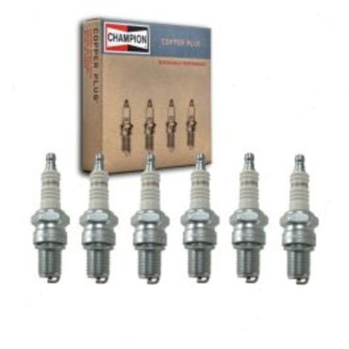 6 pc Champion Copper Plus Spark Plugs for 1963-1966 GMC Suburban 4.8L 5.7L L6 V6