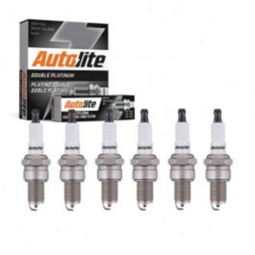 6 pc Autolite Double Platinum Spark Plug for 1966-1970 Jeep J-3500 3.8L L6