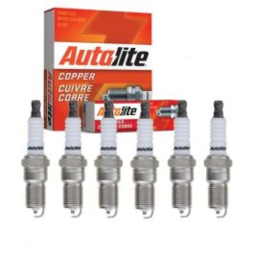6 pc Autolite Copper Core Spark Plugs for 2002 Jaguar X-Type 2.5L 3.0L V6