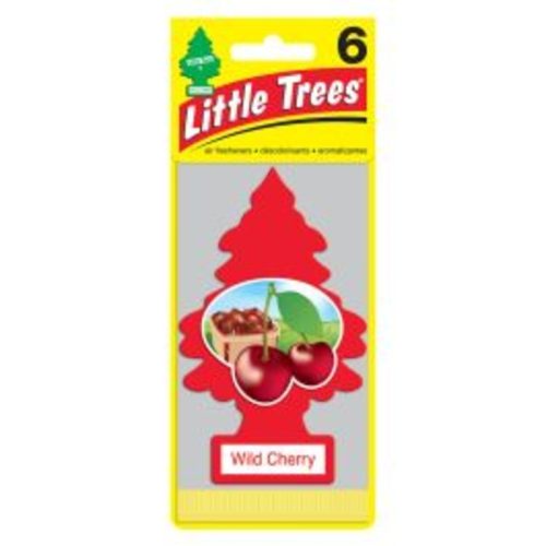 Little Trees Wild Cherry Air Freshener for Car and Home – 6 pack