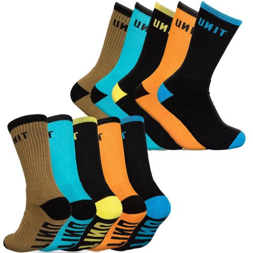 Unit React 5-Pack Bamboo Hi-Lux Socks – US 11 to 14 – Multi Colour