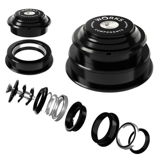 Works Components 1.0 Degree Angled Headset – Black – ZS44-ZS56 – Set 1 85-98mm